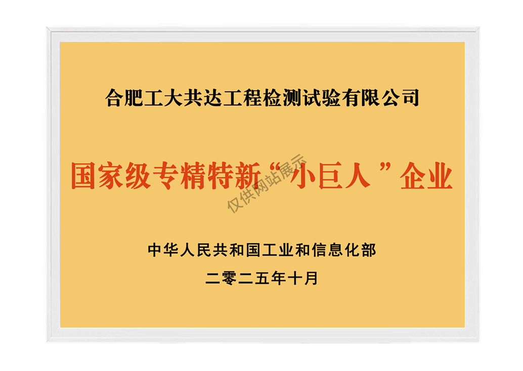 国家级专精特新“小巨人”企业